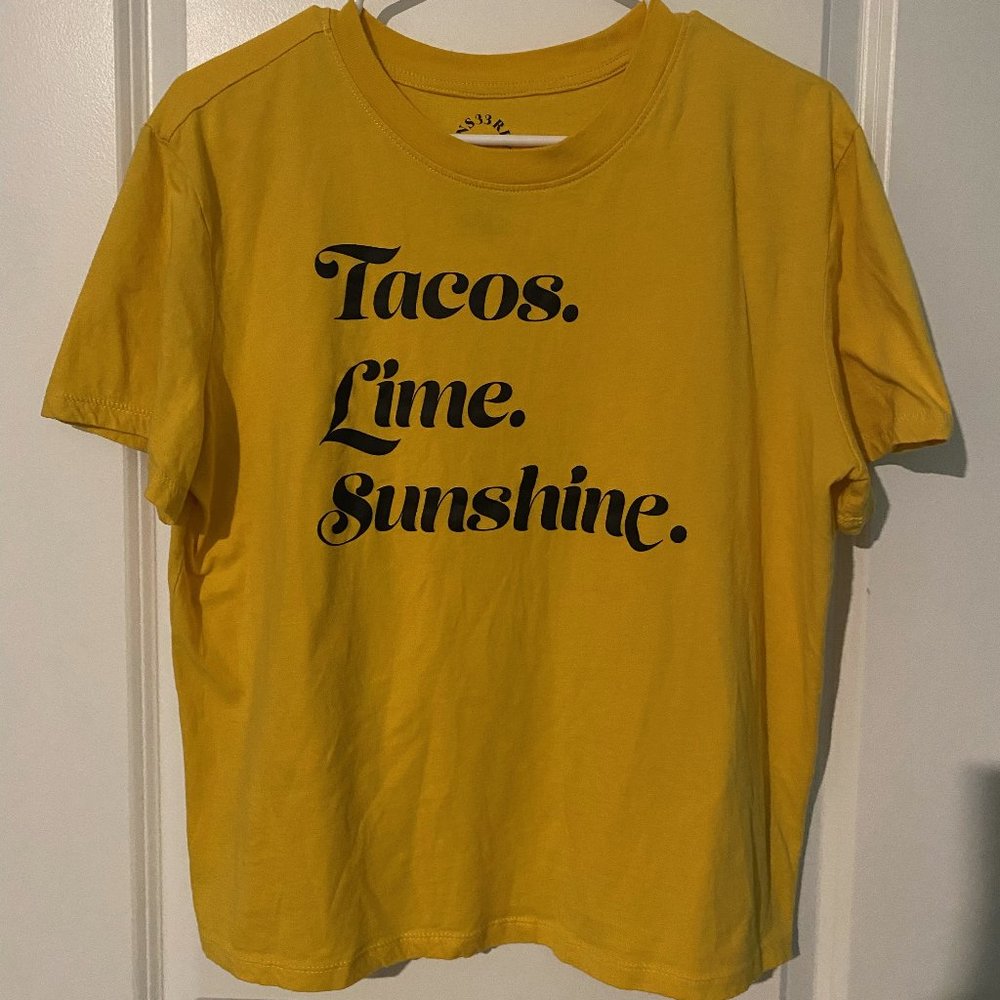 Yellow "Tacos. Limes. Sunshine." T-Shirt